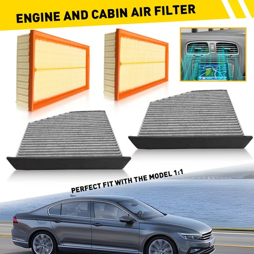 4PCS Air Cabin Filters Kit For Audi Q3 A3 TT Volkswagen Beetle Tiguan Jetta Golf