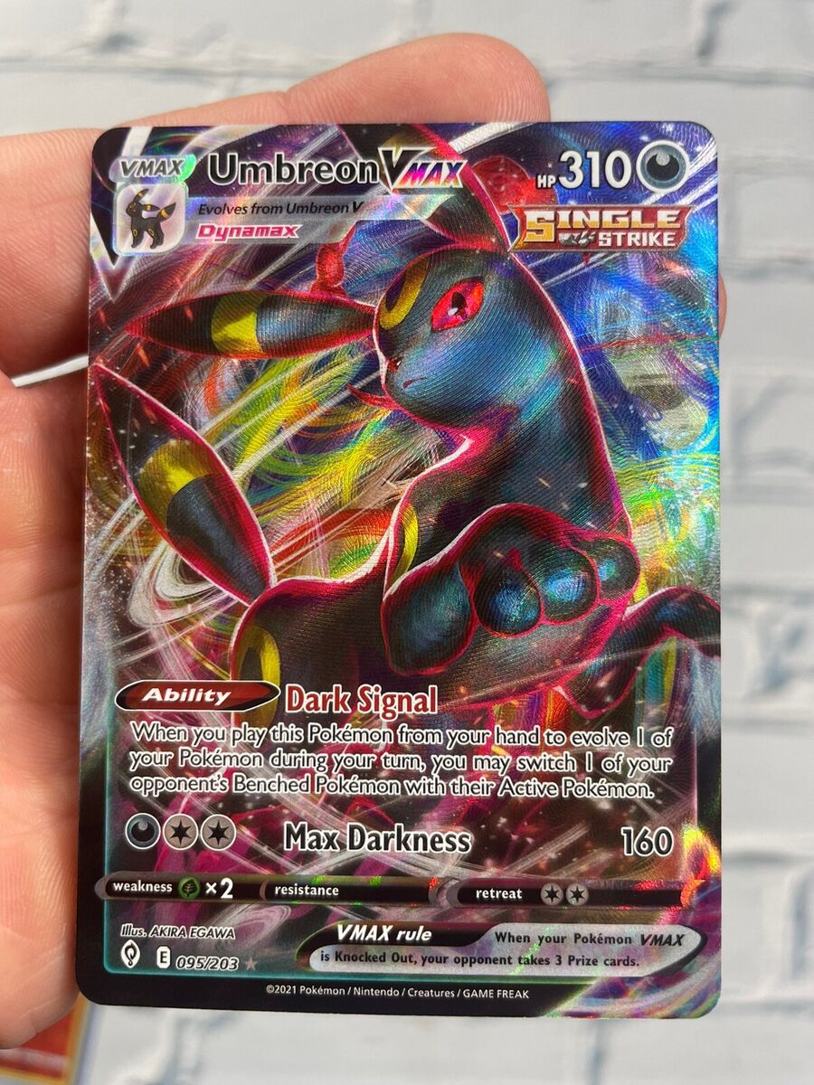 Pokémon TCG Umbreon VMAX Evolving Skies 095/203 Holo Ultra Pokémon TCG Umbreon VMAX Evolving Skies 095/203 Holo Ultra