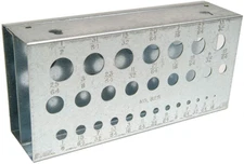 Huot 11900 Drill Bit Stand, 29 Bit Capacity, for Inch Sizes 1/16" to 1/2" in 1/6