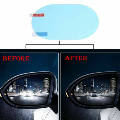 2x Rearview Mirror Film Anti-Fog Rainproof Anti Gare Cover Car Trim Accessories