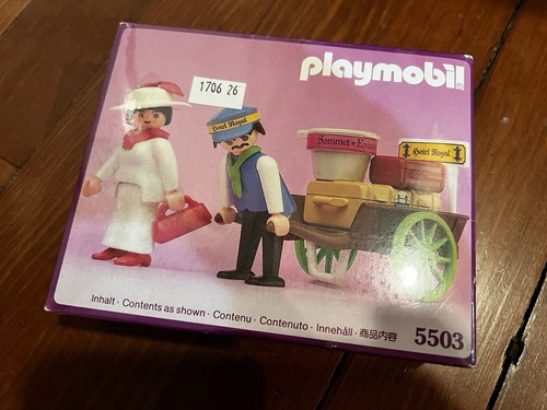 New Playmobil 5503 Victorian Lady with Baggage Porter Vintage MIB 1993 Rare