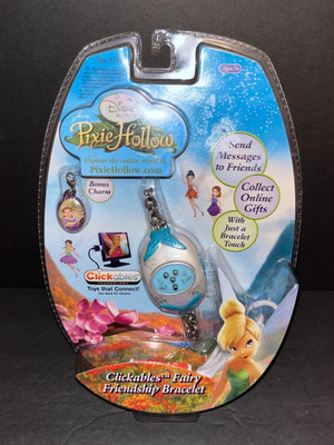 Disney Fairies Pixie Hollow Clickables Fairy Friendship Bracelet + Charm - New!