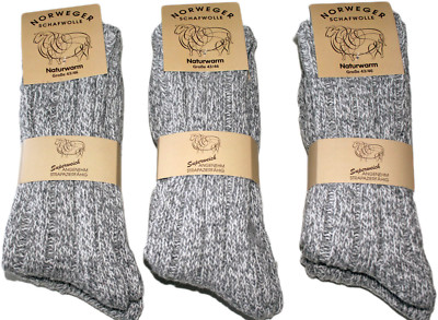 6 Paar Herren Norweger Socken Ski 70% Wolle ''portofrei '' wie handgestrickt