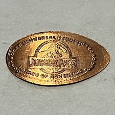 JURASSIC PARK T-REX UNIVERSAL STUDIOS ISLANDS OF ADVENTURE LONGATED PENNY