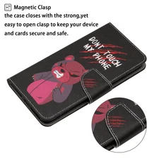 Bear Flip Phone Case For iPhone Samsung LG Sony OPPO Huawei Xiaomi Vivo Nokia 