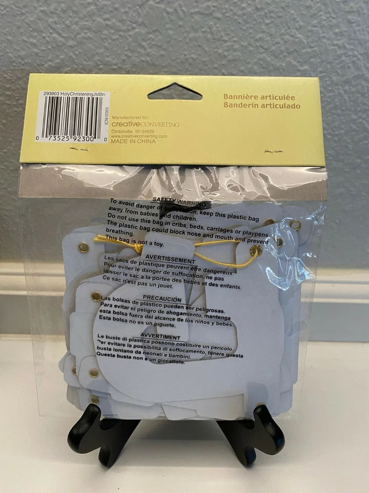 Holy Christening Gold/Silver Jointed Letter Banner 5.5 ft. - Image 3 of 3