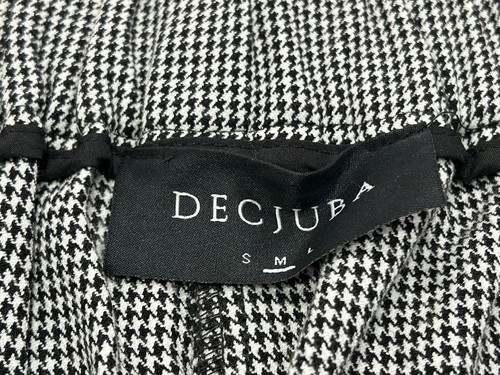 Ladies size M Black Check DECJUBA Smart Casual Chino Pants Pockets Elastic WST - Imagen 6 de 8