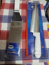 New 2pc Lot-Marlin Cook's Carbon Steel Spatula Turner Beveled Edge & 10"Knife