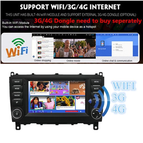 7" Android 11 Stereo Radio GPS für 2004-2006 Mercedes-Benz W203 C-Klasse Carplay - Picture 8 of 12