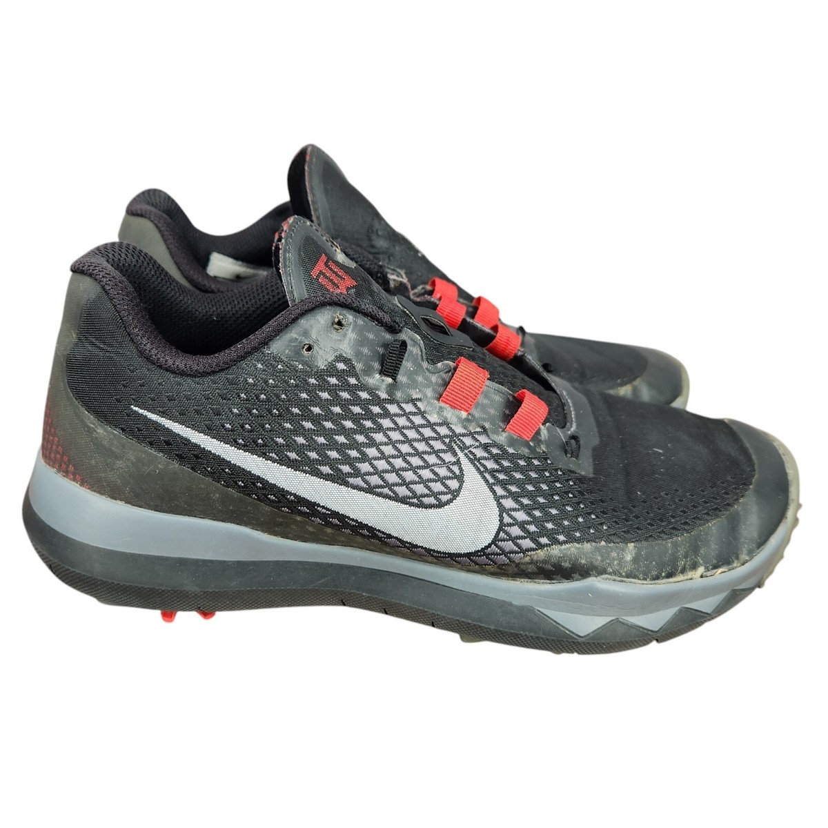 Nike Tiger Woods Golf Shoes Mens 9 TW15 Black Cleats Sneakers No