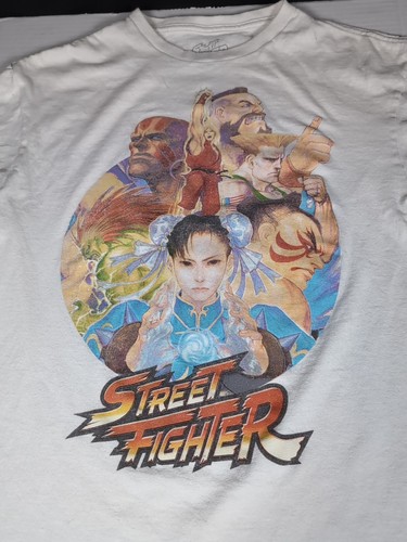 Camiseta Vintage Capcom Street Fighter Blanca Mediana Buen Estado - Imagen 2 de 6