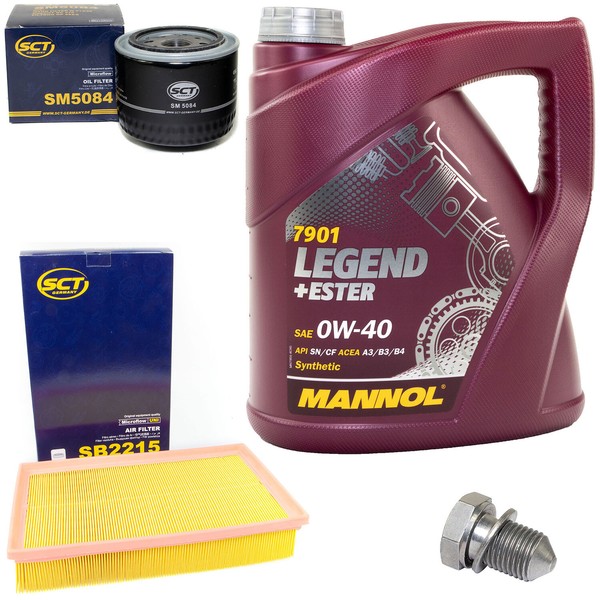 MotoröL Filter Set 0W40 4Liter + ÖLablassschraube FüR VW Transporter VI Pritsche-image