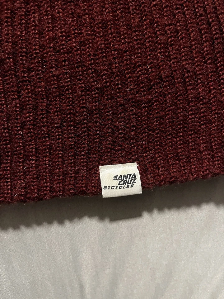 Burgundy Santa Cruz mountain bike beanie One Size Fits All  - Image 3 of 4