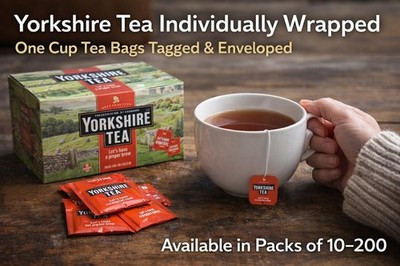 Yorkshire Tea Original Individually Wrapped Tagged Enveloped Tea