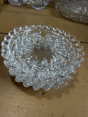 4x Bleikristall Untersetzer 24% Coaster Set Glas Glass Deko Vintage Sammler