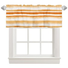 Fall Autumn Boho Kitchen Curtains Valances for 54"W x 18"L Pack of 1 Orange