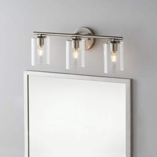 Champlain 22.375 in. 3-Light Brushed Nickel Modern Bathroom Vanity Light with