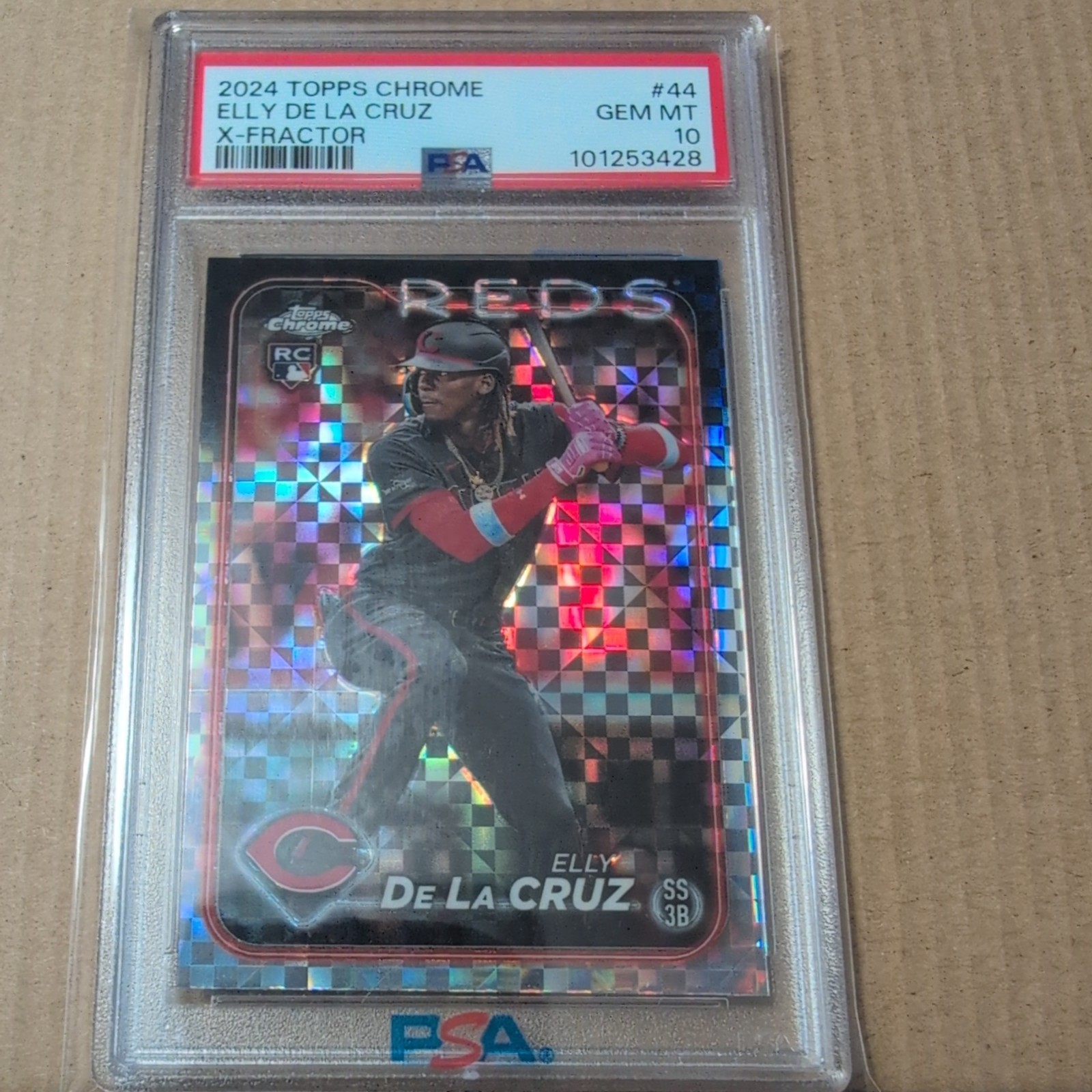 2024 Topps Chrome Elly De La Cruz #44 Cincinnati Reds Xfractor PSA 10 RC