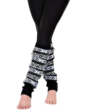 SOCAL LOOK Y2K Over-Knee Jacquard Knit Leg Warmers for Women – Winter Socks