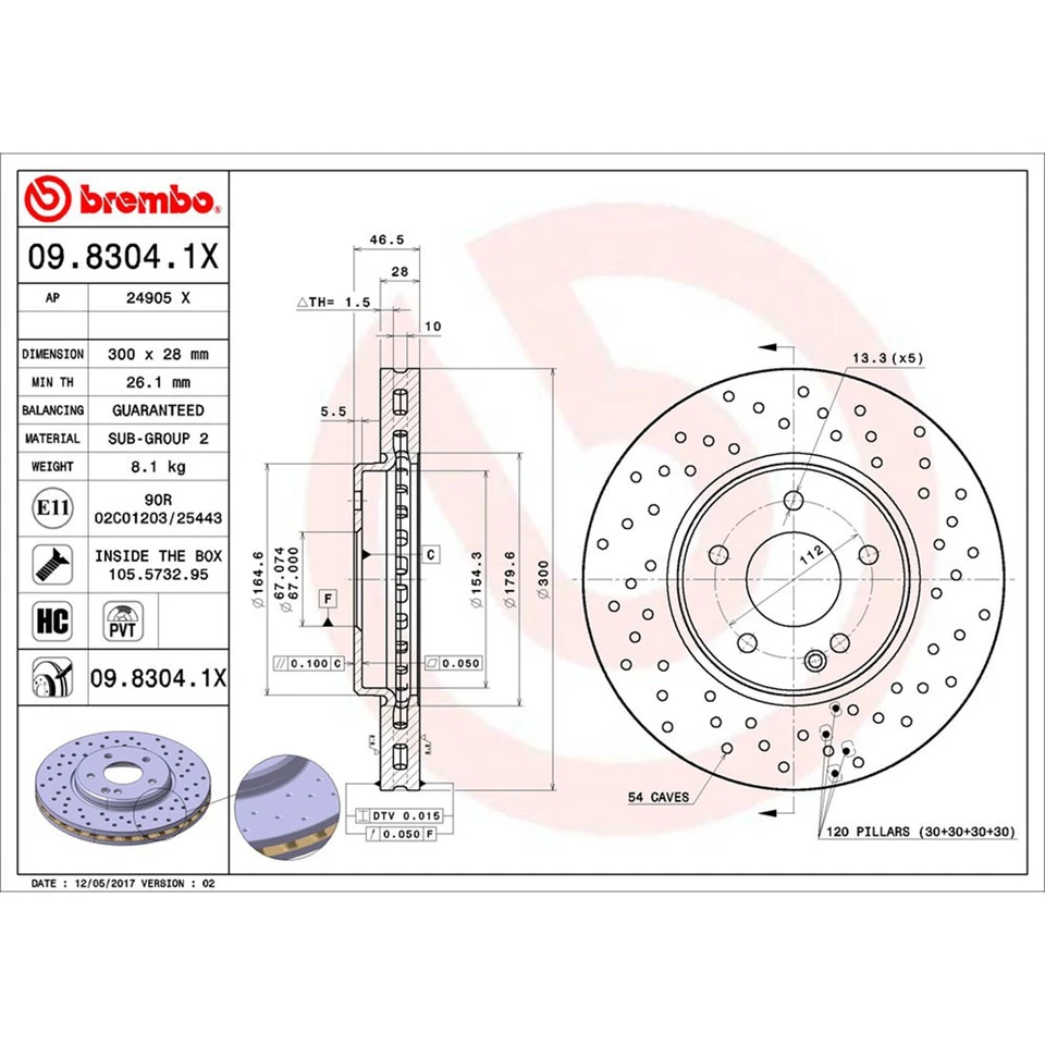 Оригинальный комплект передних задних тормозных колодок Brembo подходит для Mercedes-Benz CLK320 2000-2003 - Изображение 2 из 4