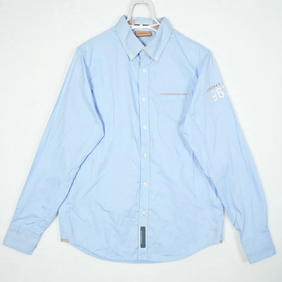 Porsche Design Drivers Selection 2016 Men's M Blue Legends Of 1963 Button Shirt - Image 2 of 4