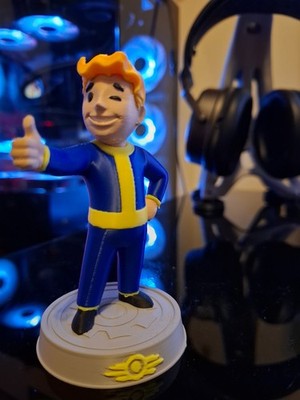 Fallout Vault Boy 3d printed 4 inches tall