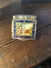 Antique Italian 800 Silver Enamel Compact with Beveled Mirror — photo 6
