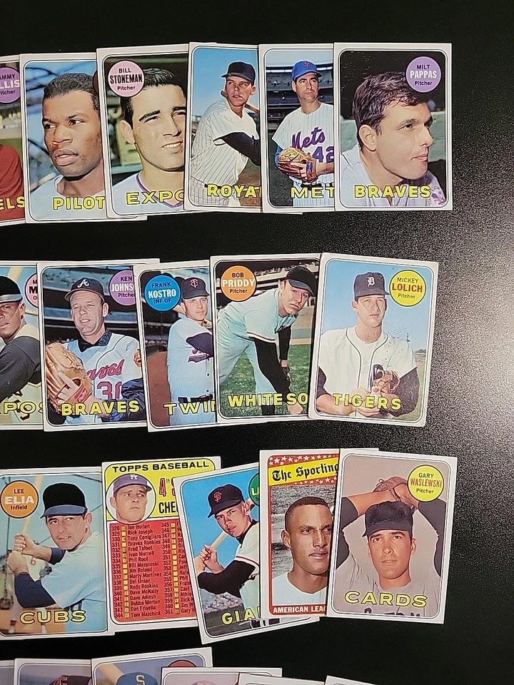 Lote de tarjetas de béisbol 1969 Topps - 36 diferentes - con Ken Suárez y Mike Lum Foto 3 de 4