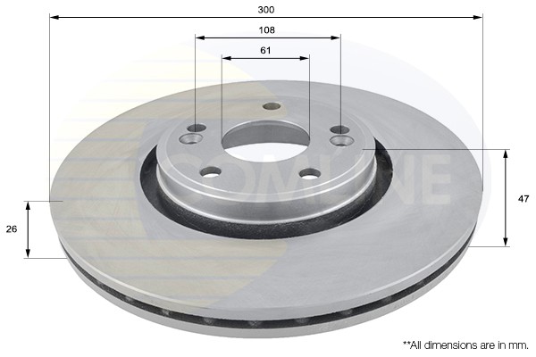 2 PCS COMLINE ADC1537V Brake Disc