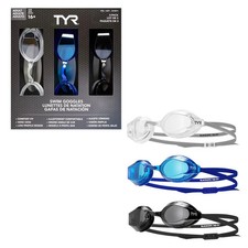 TYR Unisex Adult Swimming Goggles - 3 Pack