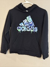 Adidas regular fit hoodie Boys Size 10/12 Medium Black