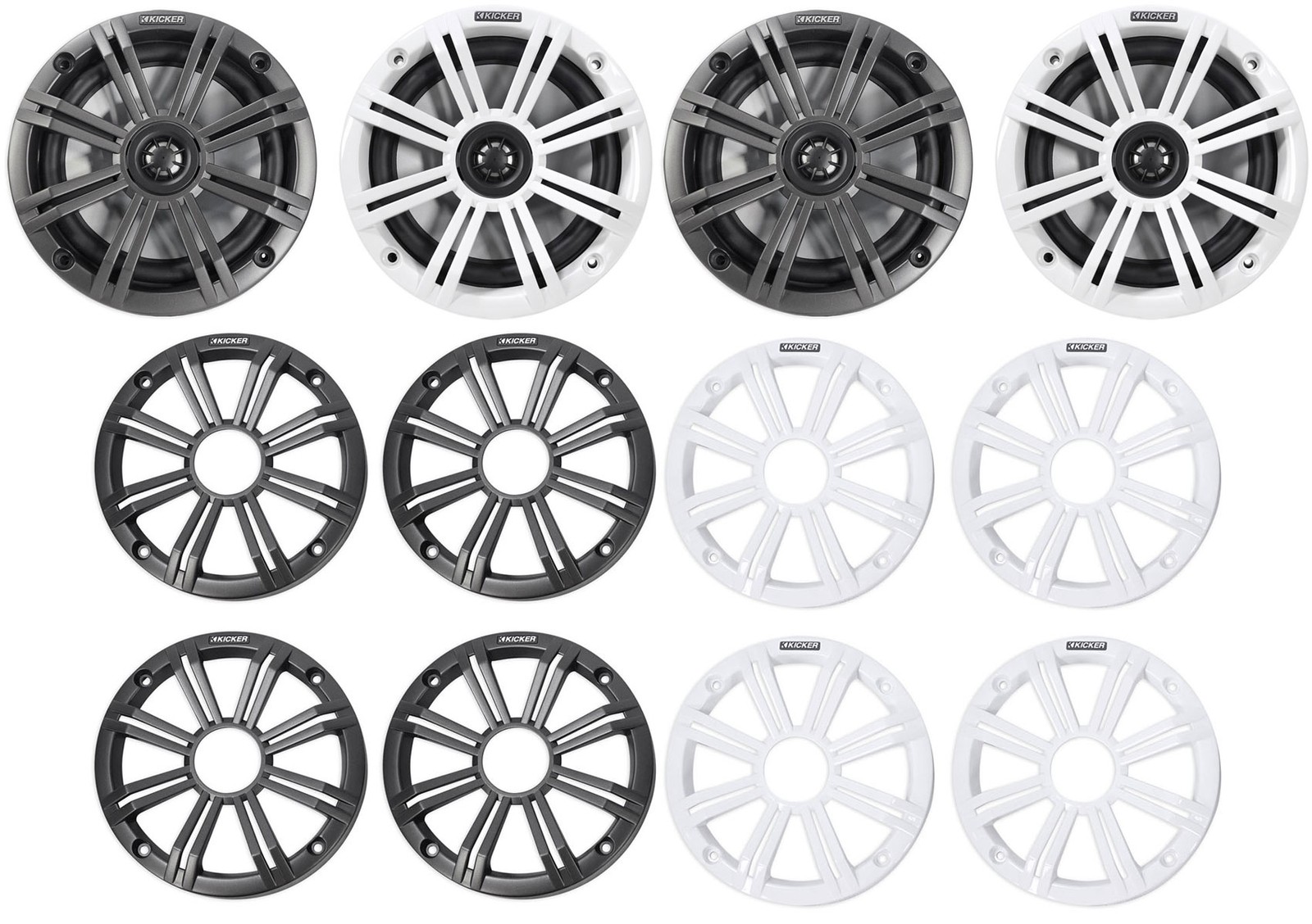 4 Колонки для морских судов KICKER 45KM654 65 мощностью 390 Вт KM65 с угольно-белой решеткой 65890₽