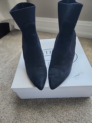 Steve Madden Richter Black Suade Ankle Boots Womens Size 7