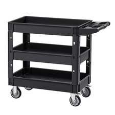 3 Shelf Utility Service Cart, 550 lbs Load Capacity, for Warehouse