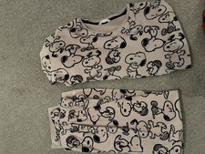 Girls Pink M&S Long Sleeved Pyjamas 13-14 Years 14 Years