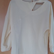 Esprit Damen Basic Bluse Gelb Langarm Rundhal...