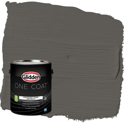 One Coat Stone's Throw / Gray Eggshell Interior Paint W/ Primer 1 Gallon