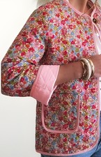 Light weight Womens Multicoloured Floral Quilted Jacket size s