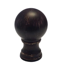B&P Lamp Dark Bronze Sphere Shaped Lamp Finial
