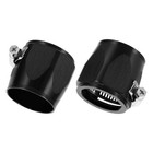 2pcs 40mm Hose Finisher Clamp Aluminium Alloy Fuel Line Hose Clips, Black