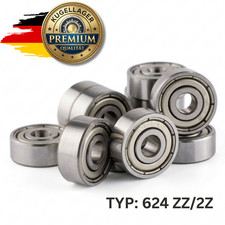 Kugellager 624 ZZ / 2Z 4 &times; 13 &times; 5 mm Miniaturlager Industrie Rillenkugellager