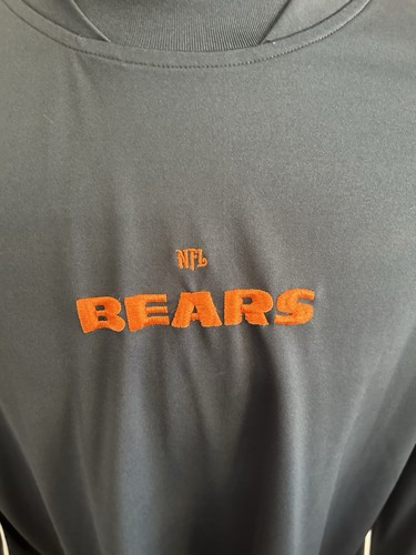 Vintage NFL Chicago Bears Red Long Sleeve Shirt Embroidered Logo Mens L - Picture 2 of 7