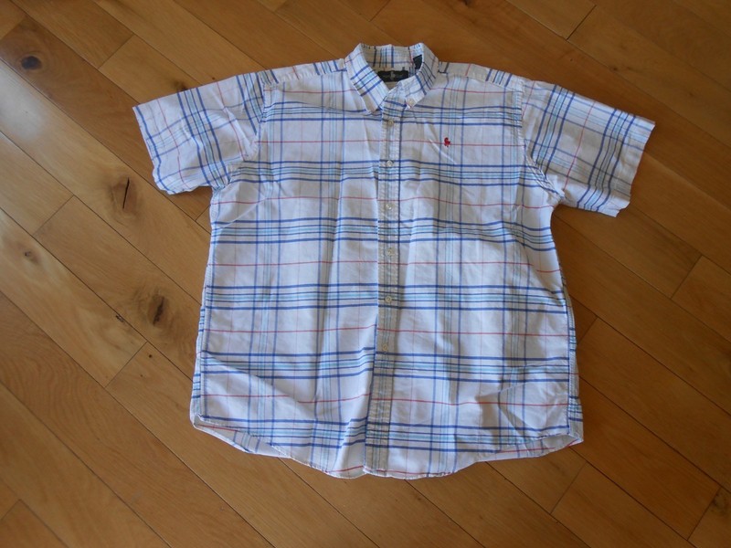 Hunt Club Multicolor Plaid Cotton Short Sleeve Button-Up Shirt Men XL
