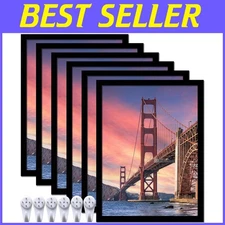 12x16 Collage Frame Set - 6 Black Frames for Art & Photos