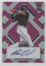 2022 Leaf Metal Pink Prismatic /5 Reggie Crawford #BA-RC1 Auto 13by
