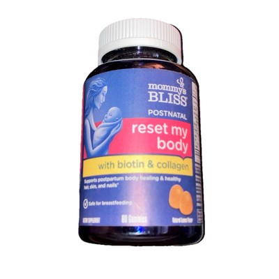 NEW Mommy s Bliss Reset My Body 60 Gummies Biotin Collagen Vitamin Fast Ship