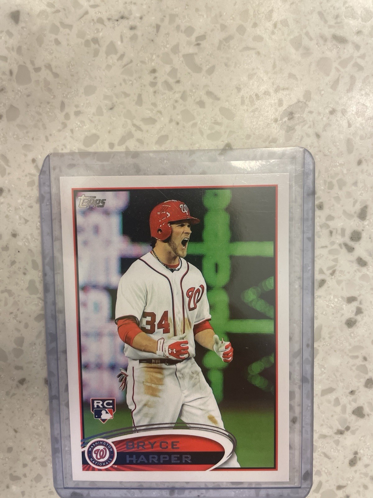 2012 Topps  #661  Screaming  Bryce Harper  RC  Washington Nationals