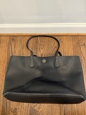 Tory Burch Robinson Tote Leather Women's Bag -Black