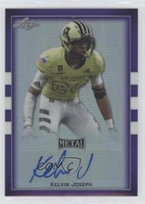 2018 Leaf Metal US Army All-American Bowl Purple 12/25 Kelvin Joseph Auto ni4