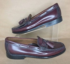 G.H. Bass Co Shoes Mens Size 8.5 D Burgundy Leather Tassel Loafers
